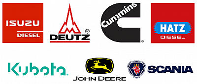Isuzu Diesel, Kubota, Deutz, John Deere, Scania, Hatz Diesel